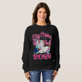 Sweatshirt Big Sister Finally Unicorn 2020 (Devant entier)