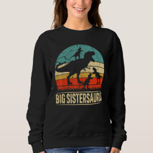 Sweatshirt Big Soeur Dinosaur T Rex Big Sistersaurus 3 Enfant