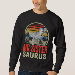 Sweatshirt Big Soeur Saurus T Rex Dinosaur Saurus Famille Mat