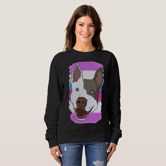 Sweatshirt Bigender Pride Pitbull (Devant entier)