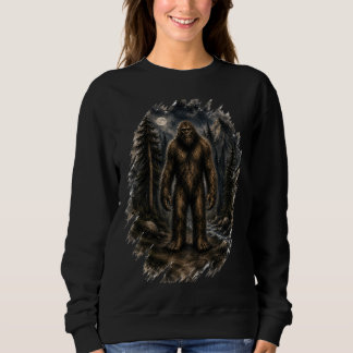 Sweatshirt Bigfoot au clair de lune Forêt aquarelle libre Cry