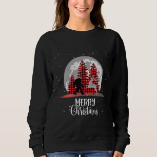 Sweatshirt Bigfoot Buffalo Plaid Christmas Tree Lune and Rein
