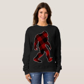 Sweatshirt Bigfoot Buffalo Plaid Noël (Devant entier)
