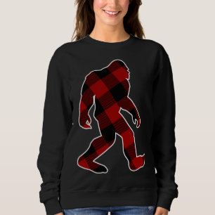 Sweatshirt Bigfoot Buffalo Plaid Noël