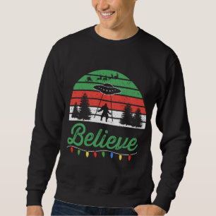 Sweatshirt Bigfoot Croyez Aliens OVNI Père Noël Reindeer Ch