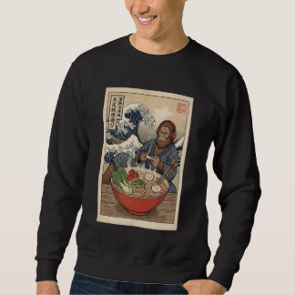 Sweatshirt Bigfoot Cute Kawaii Japanese Gamer Funny Ramen Ret
