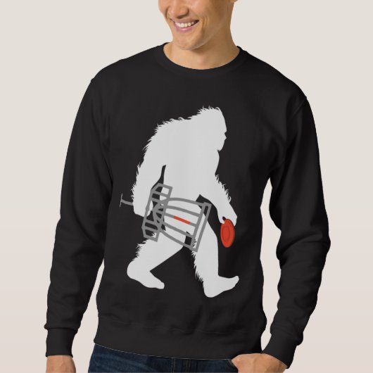 Sweatshirt Bigfoot Disque Golf Cryptid Sasquatch Disque Golfe (Devant)