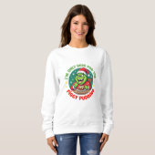 Sweatshirt Bigfoot Grincheux ici pour le pudding de figues (Devant entier)