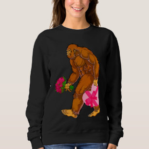 Sweatshirt Bigfoot Sasquatch Funny Valentines Jour Amour