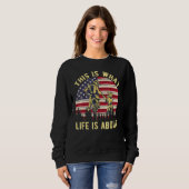 Sweatshirt Biker C'Est Ce Que La Vie Est Sur American Retro F (Devant entier)