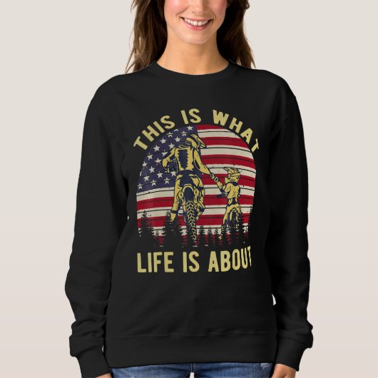 Sweatshirt Biker C'Est Ce Que La Vie Est Sur American Retro F (Devant)
