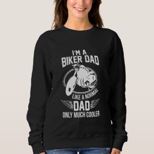 Sweatshirt Biker Papa Motorcycle Père Chemise Pour Motorcycli