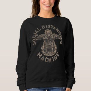 Sweatshirt Biker Social Distances Motorcycle Skull Skeleton