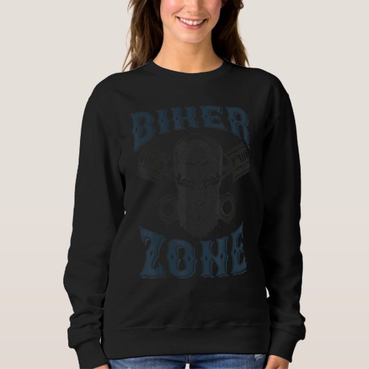 Sweatshirt Biker Zone for motorcycle and biker (Devant)