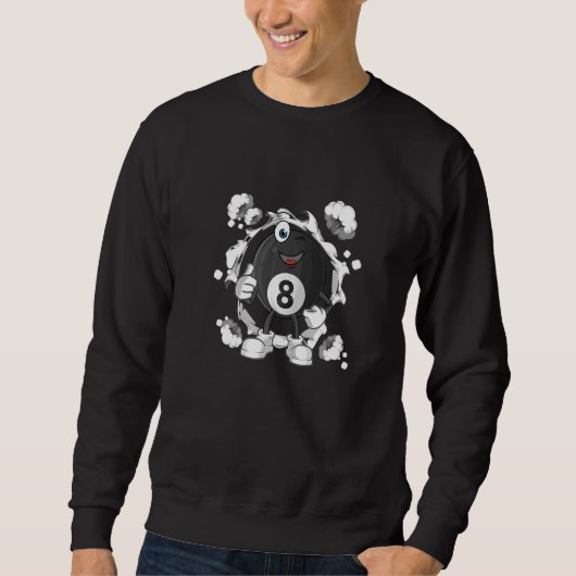 Sweatshirt Billard Snooker Pool Billard 8 Ball Player Cue (Devant)