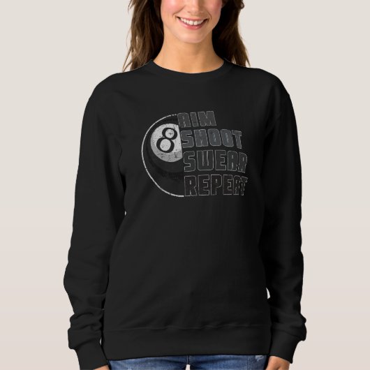 Sweatshirt Billiards 8 Ball Pool Player (Devant)