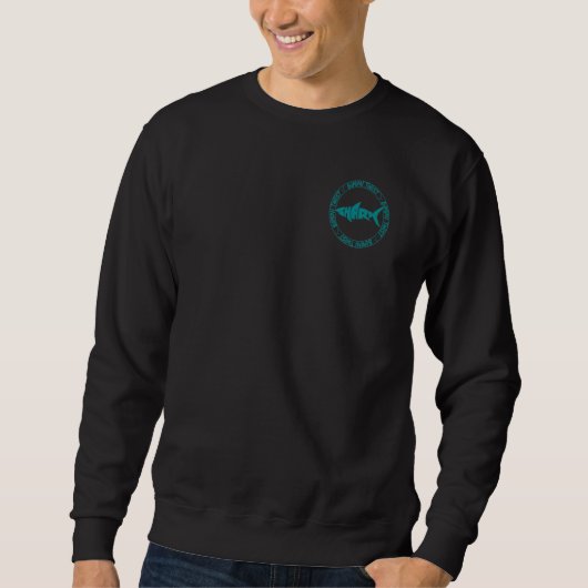 Sweatshirt Bimini Twist Fishing Vibes Shark Caught with Bimin (Devant)
