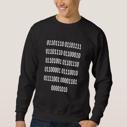 Sweatshirt Binary non binaire (Devant)