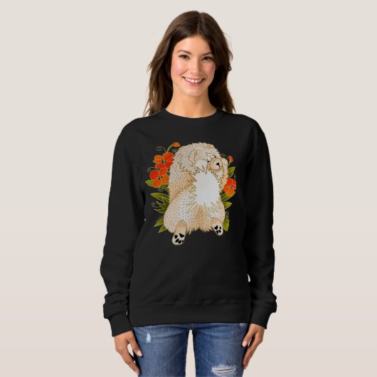 Sweatshirt BINDI MINGSIE crème chow-FRONT DESIGN choisir styl (Devant entier)