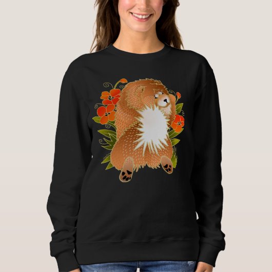Sweatshirt BINDI MINGSIE rouge chow-FRONT style de choix (Devant)