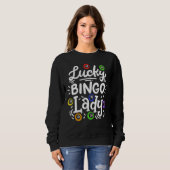 Sweatshirt Bingo Dame Chanceuse de Bingo (Devant entier)