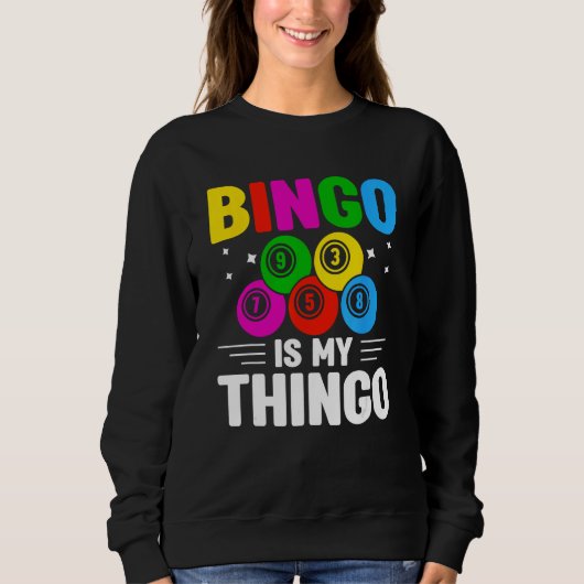 Sweatshirt Bingo Player Bingo Halls Casino Game Card Game Bin (Devant)