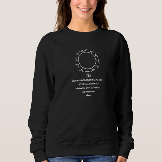 Sweatshirt Biochimiste de la nomenclature de virus Iupac (Devant)