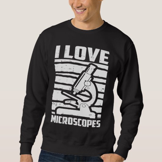 Sweatshirt Biologie Microscope Science Scientifique Professeu (Devant)