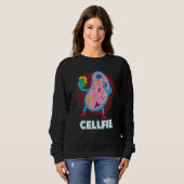 Sweatshirt Biologiste de bactéries de selfie de cellule Cellf (Devant entier)