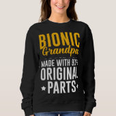 Sweatshirt Bionic Grandpa Men Knee Hip Replacement 90 Origina (Devant)