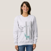 Sweatshirt Birch Trees Deer Citation inspirante (Devant entier)