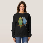 Sweatshirt Bird Lover Parakeet Lovers sweet birding, cool ret (Devant entier)