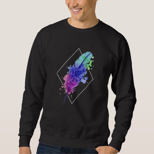 Sweatshirt Birds Feather Colorful  Bird Lover  Ornithologist  (Devant)