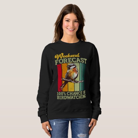 Sweatshirt Birdwatching  Sunset Birdwatcher Ornithology (Devant entier)