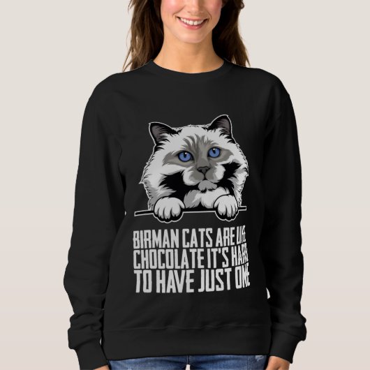 Sweatshirt Birmans  Birman cat  Birman mom  2 (Devant)