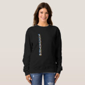 Sweatshirt Birmingham Alabama CMYK Glitch Type (Devant entier)