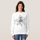 Sweatshirt Birth Flower Botanical Design (Devant entier)
