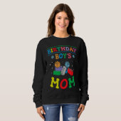Sweatshirt Birthday Boy's Mom Building Blocks  2 (Devant entier)