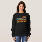 Sweatshirt Biscayne National Park Mountain Trees & Sun Campin (Devant entier)