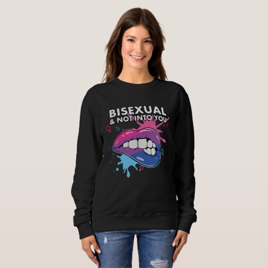 Sweatshirt Bisexual And Not into You Rainbow Pride Bisexualit (Devant entier)