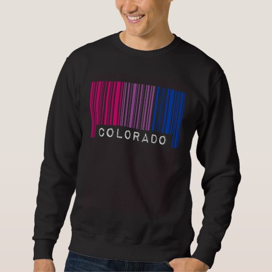 Sweatshirt Bisexual Barcode Pride Colorado Queer Aesthetic LG (Devant)