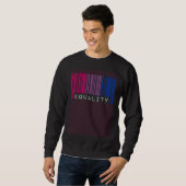 Sweatshirt Bisexual Barcode Pride Equality Queer Aesthetic LG (Devant entier)