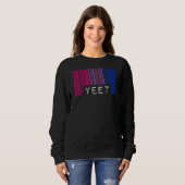 Sweatshirt Bisexual Barcode Pride Yeet meme Queer Aesthétique (Devant entier)
