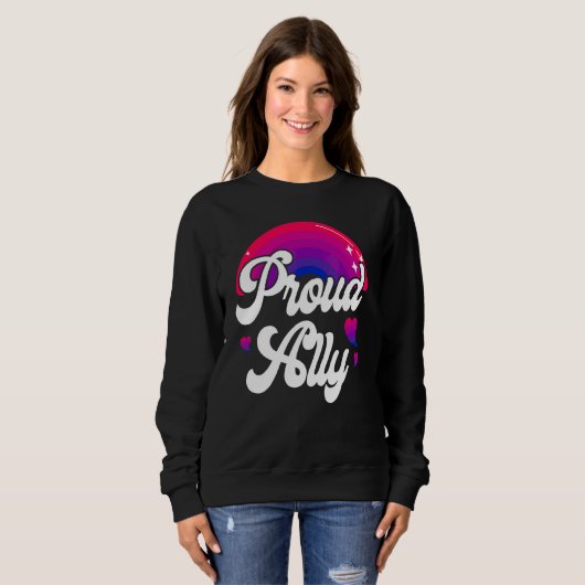 Sweatshirt Bisexual Bi Fierté Drapeau Fière Ally (Devant entier)