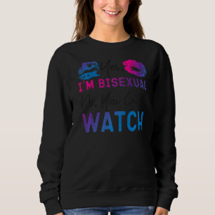 Sweatshirt Bisexual Bi Fierté Drapeau Oui Je suis Bisexuel No