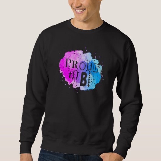 Sweatshirt Bisexual Bi Pride Drapeau Aquarelle Fière À Bi (Devant)