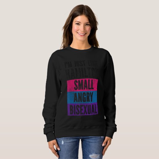 Sweatshirt Bisexual Bi Pride Drapeau Je suis comme Hamilton S (Devant entier)