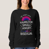 Sweatshirt Bisexual Bi Pride Drapeau Je suis comme Hamilton S (Devant)
