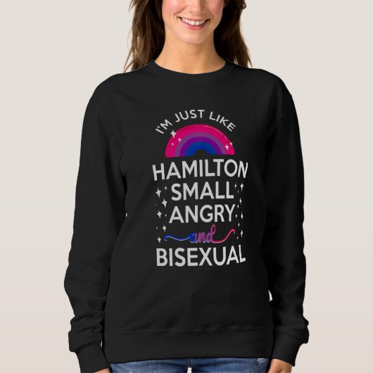 Sweatshirt Bisexual Bi Pride Drapeau Je suis comme Hamilton S (Devant)