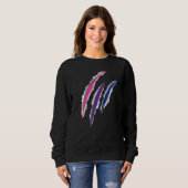 Sweatshirt Bisexual Bi Pride Drapeau Scratère (Devant entier)
